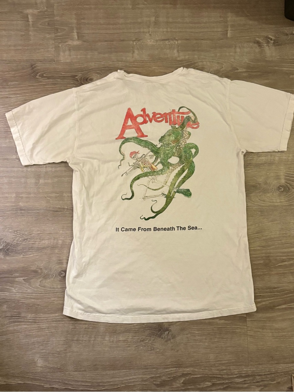 Adventure Graphic Short Sleeve Tee - White with Red & Green Print